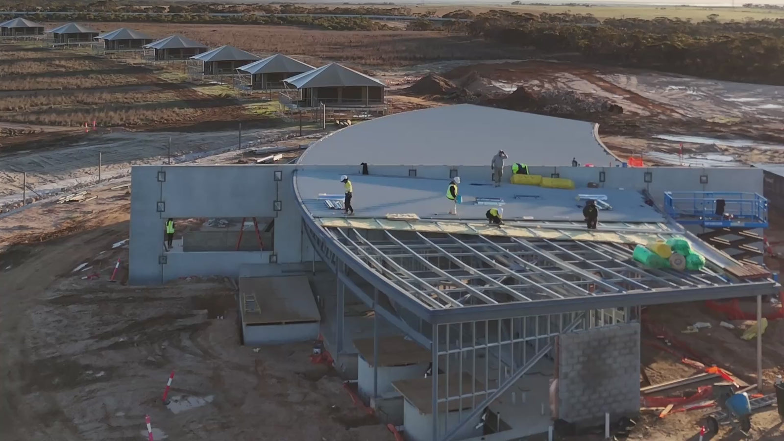Monarto Safari Lodge under construction, South Australia